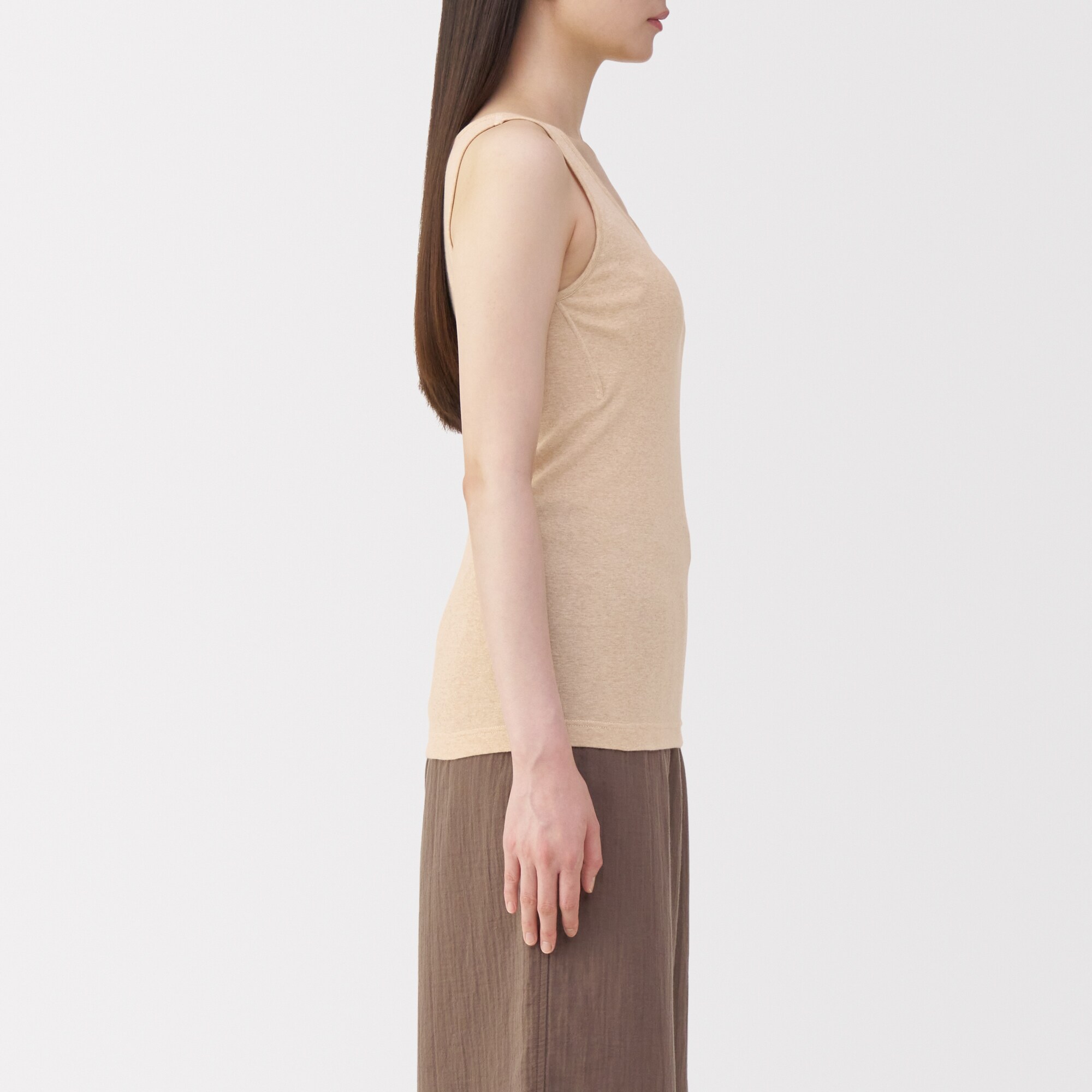 婦人　無染色カップ入りタンクトップ