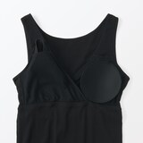 婦人　【マタニティ】シルク混パターンメッシュ授乳に便利なブラタンクトップ