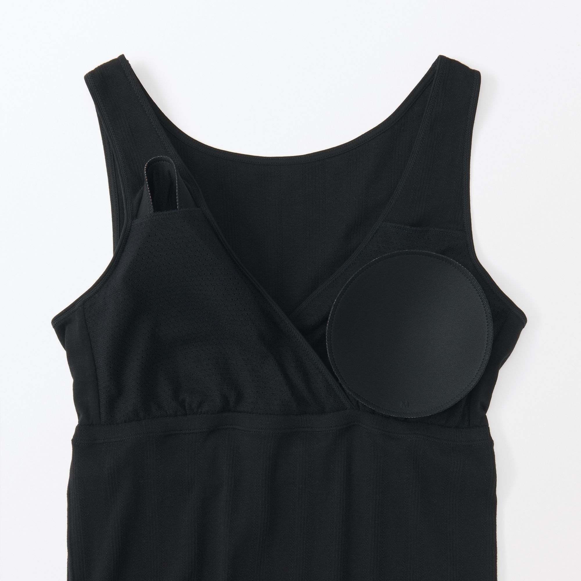 婦人　【マタニティ】シルク混パターンメッシュ授乳に便利なブラタンクトップ