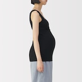 婦人　【マタニティ】シルク混パターンメッシュ授乳に便利なブラタンクトップ