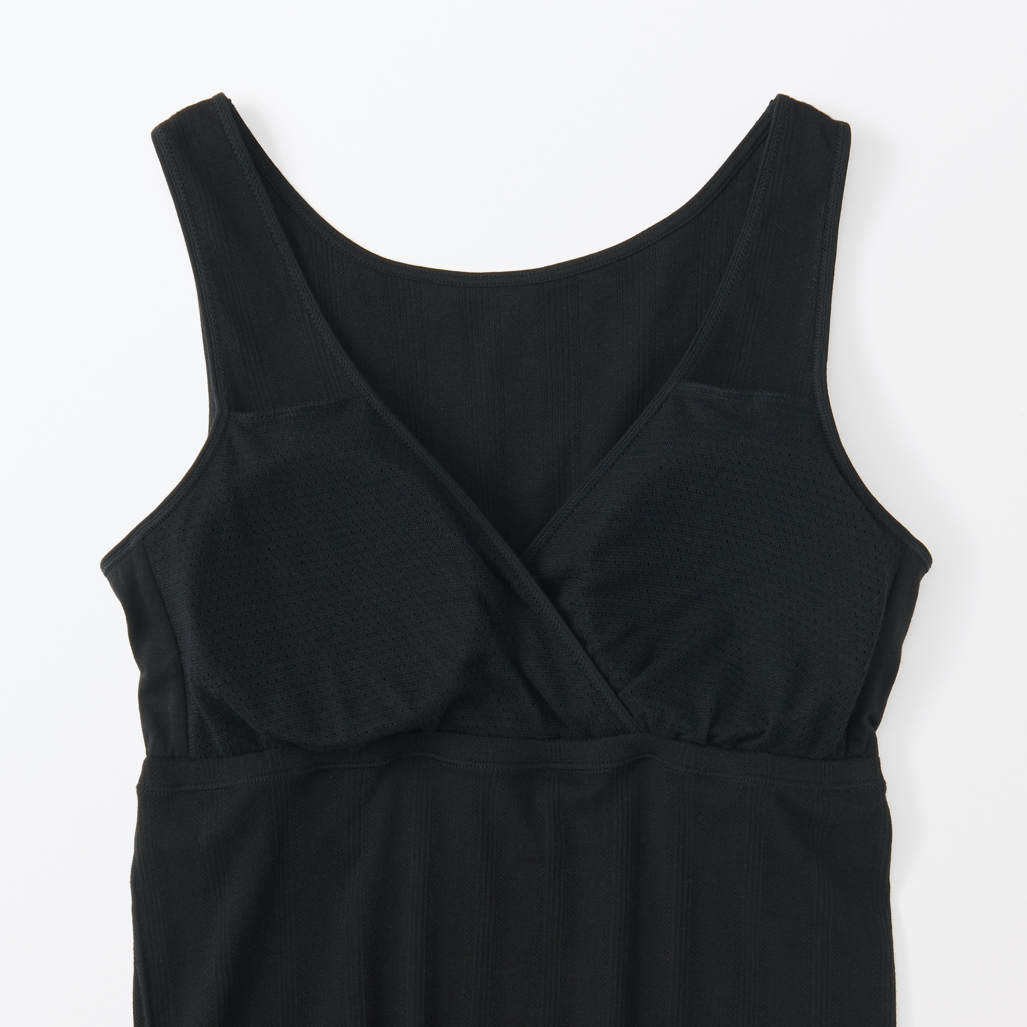 婦人　【マタニティ】シルク混パターンメッシュ授乳に便利なブラタンクトップ