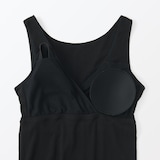 婦人　【マタニティ】シルク混パターンメッシュ授乳に便利なブラタンクトップ