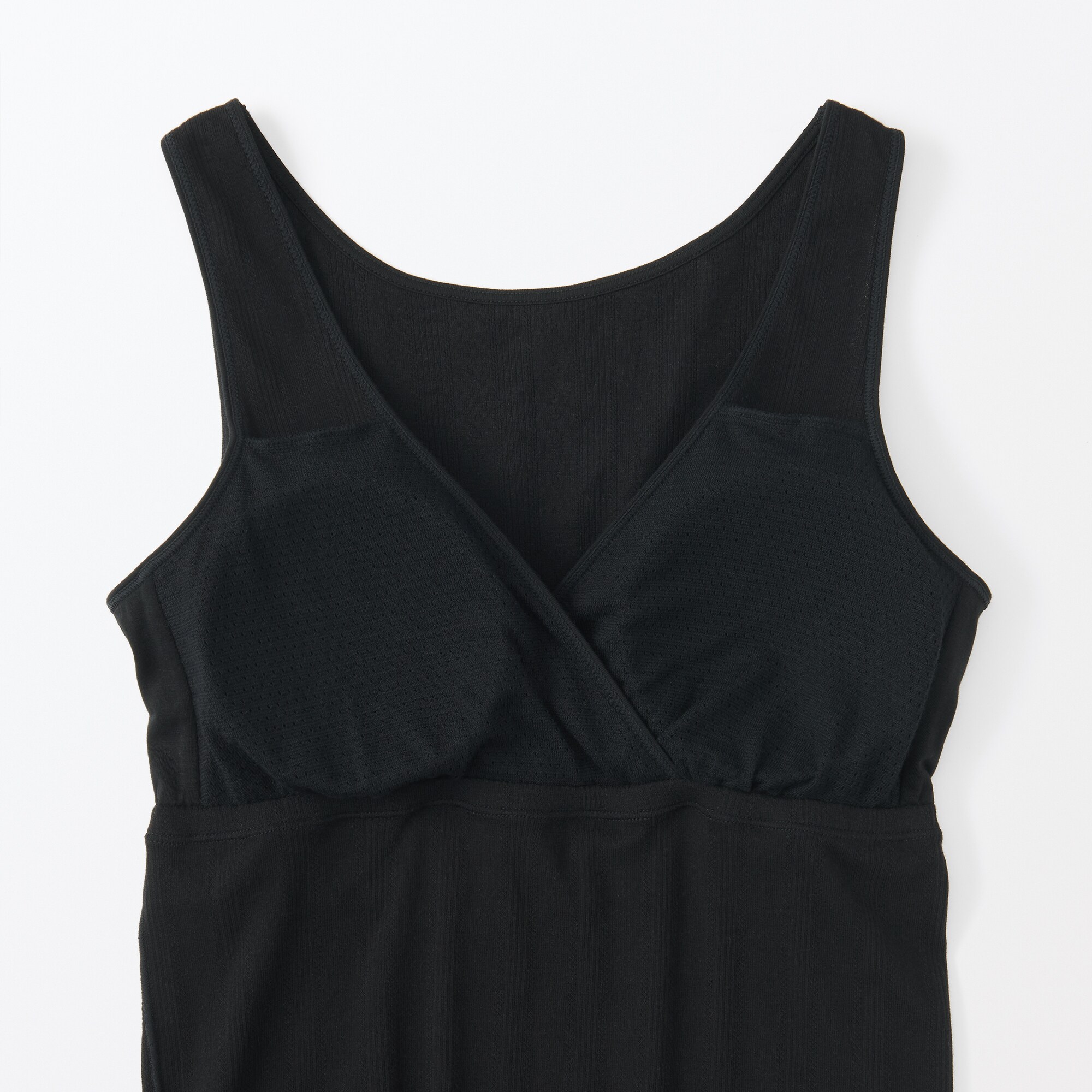 婦人　【マタニティ】シルク混パターンメッシュ授乳に便利なブラタンクトップ