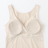 婦人　【マタニティ】シルク混パターンメッシュ授乳に便利なブラタンクトップ