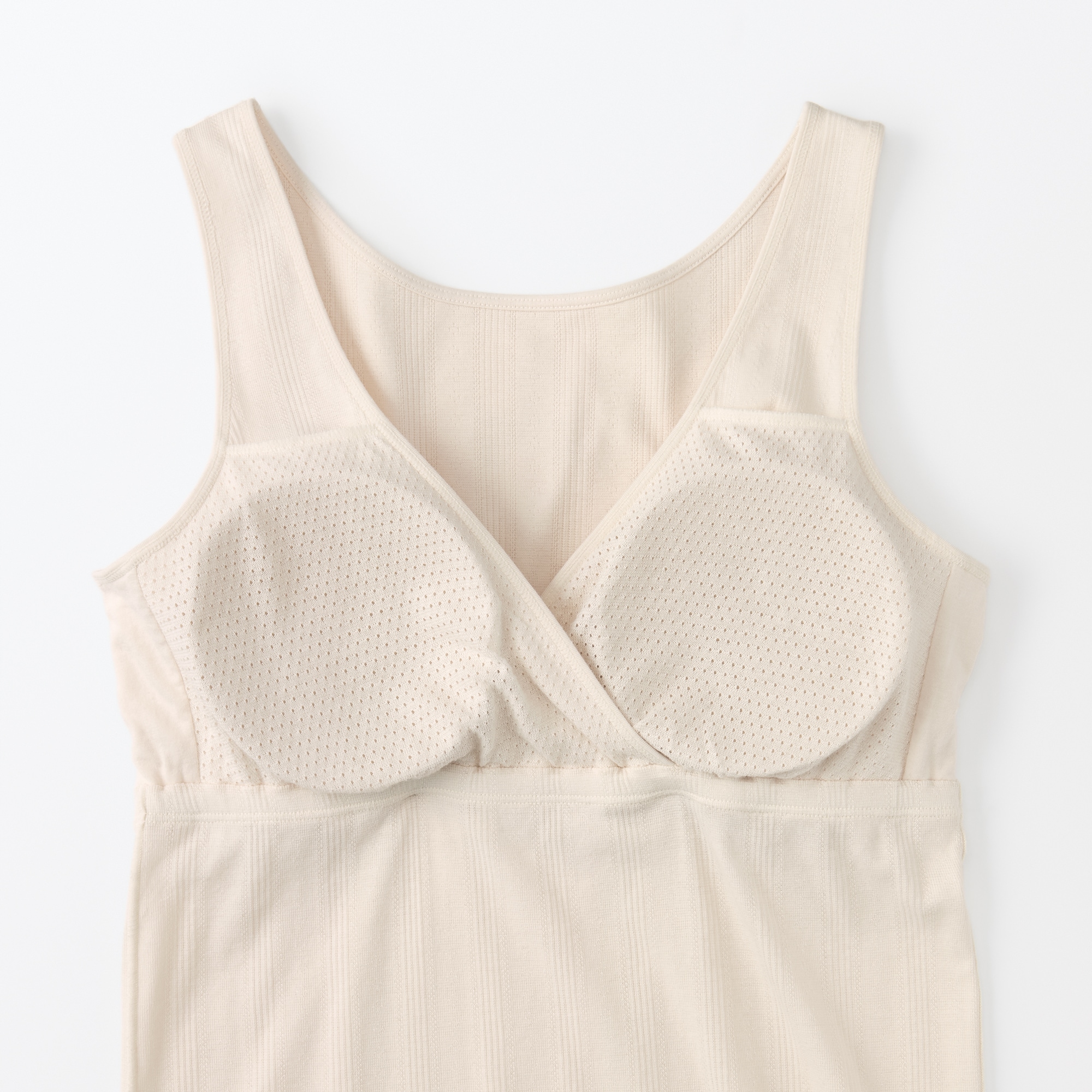 婦人　【マタニティ】シルク混パターンメッシュ授乳に便利なブラタンクトップ