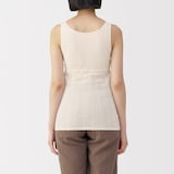 婦人　【マタニティ】シルク混パターンメッシュ授乳に便利なブラタンクトップ