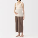 婦人　【マタニティ】シルク混パターンメッシュ授乳に便利なブラタンクトップ