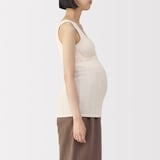婦人　【マタニティ】シルク混パターンメッシュ授乳に便利なブラタンクトップ