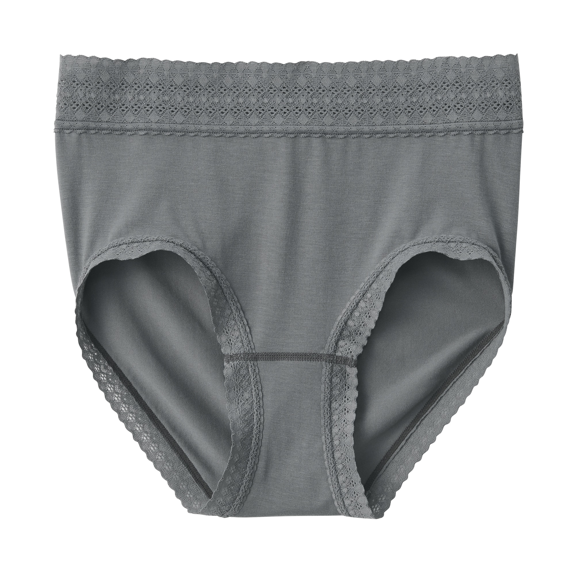 婦人　なめらかレース付きハイライズショーツ