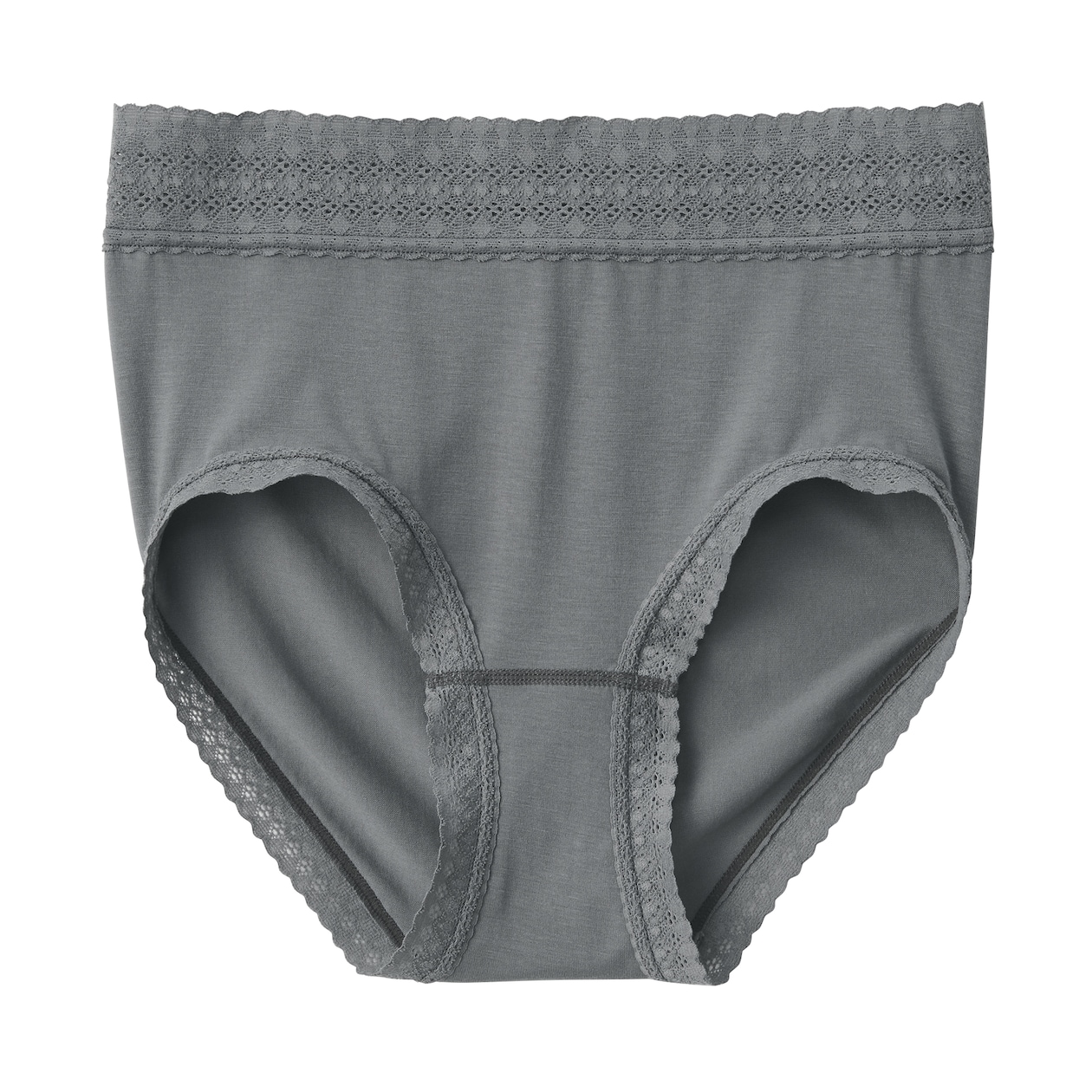 婦人　なめらかレース付きハイライズショーツ