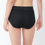 婦人　なめらかレース付きハイライズショーツ