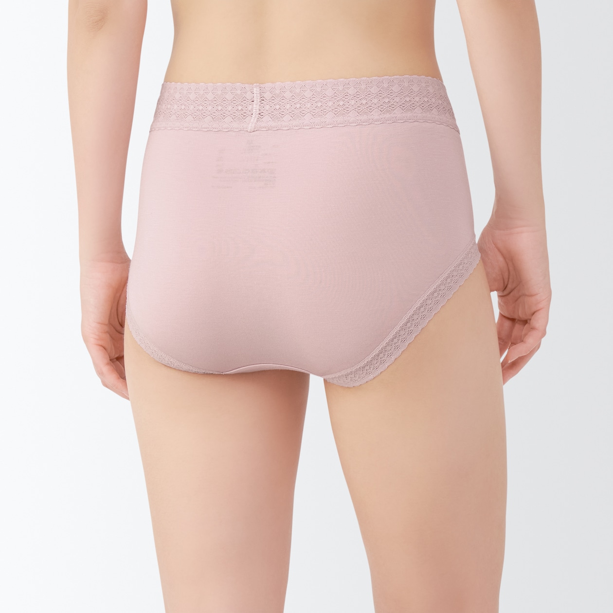 婦人　なめらかレース付きハイライズショーツ