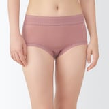 婦人　なめらかレース付きハイライズショーツ