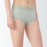 婦人　なめらかレース付きハイライズショーツ