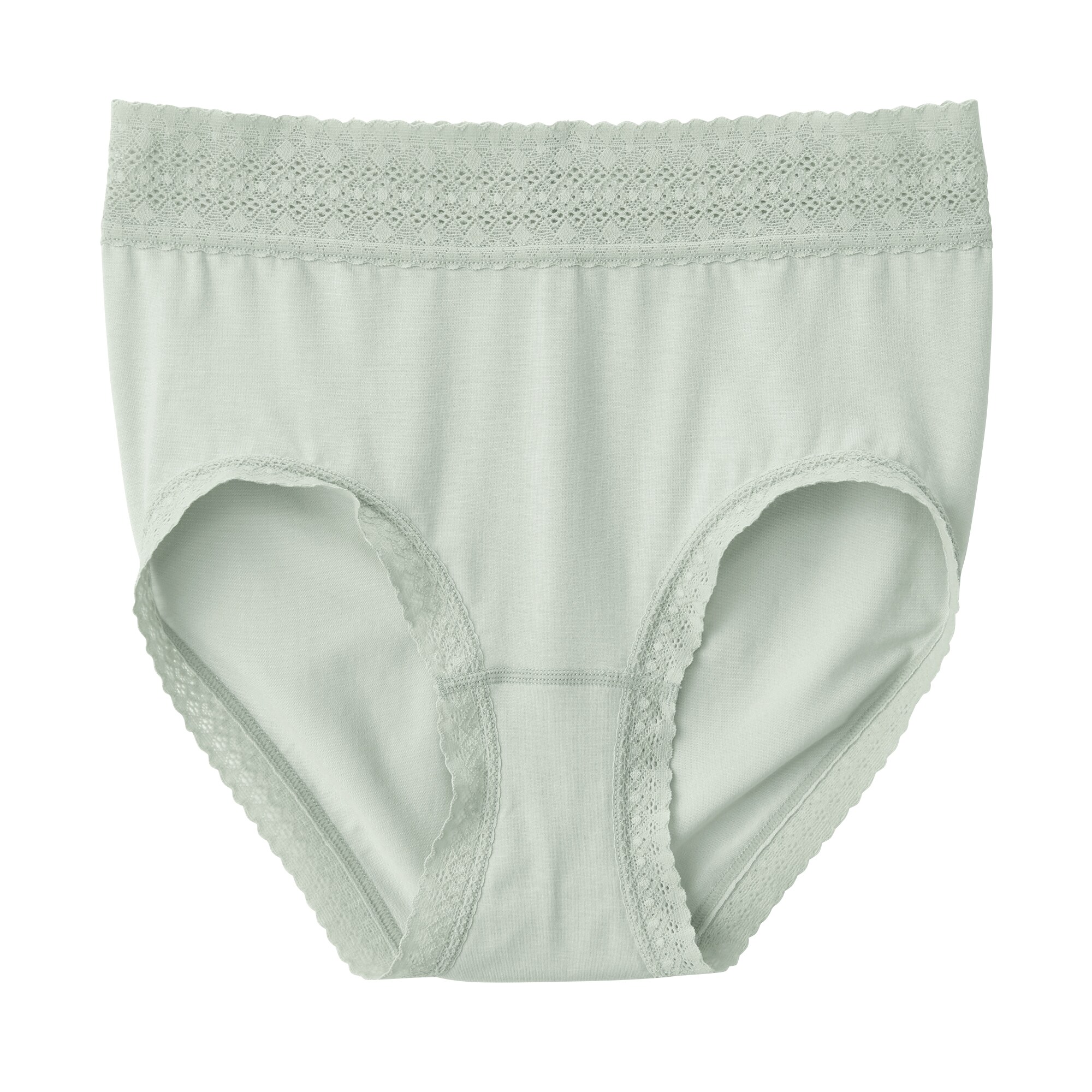 婦人　なめらかレース付きハイライズショーツ