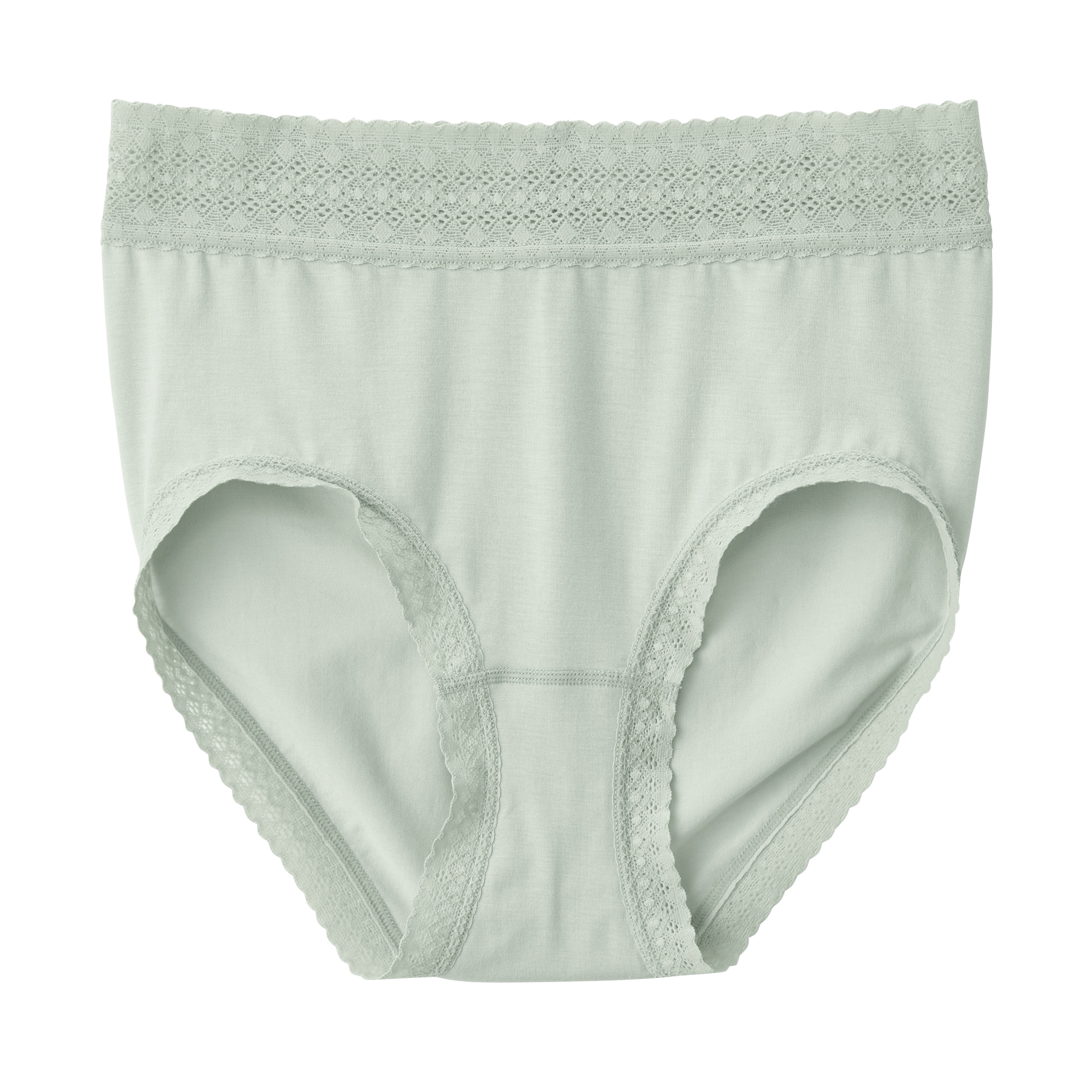 婦人　なめらかレース付きハイライズショーツ