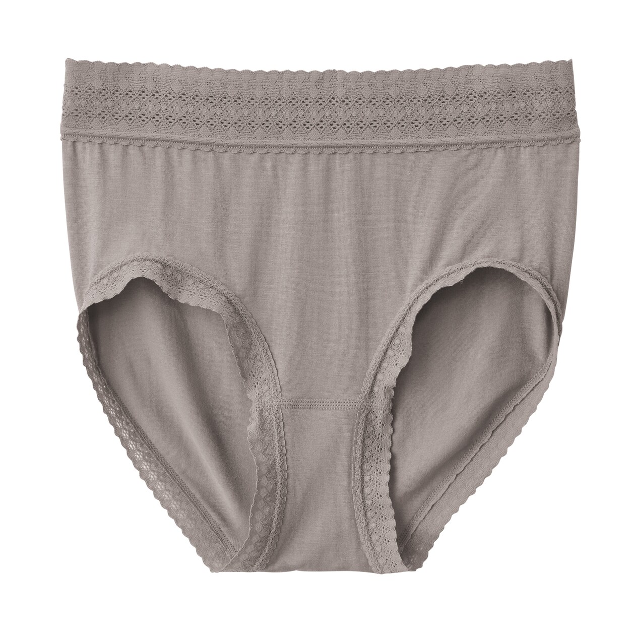 婦人　なめらかレース付きハイライズショーツ