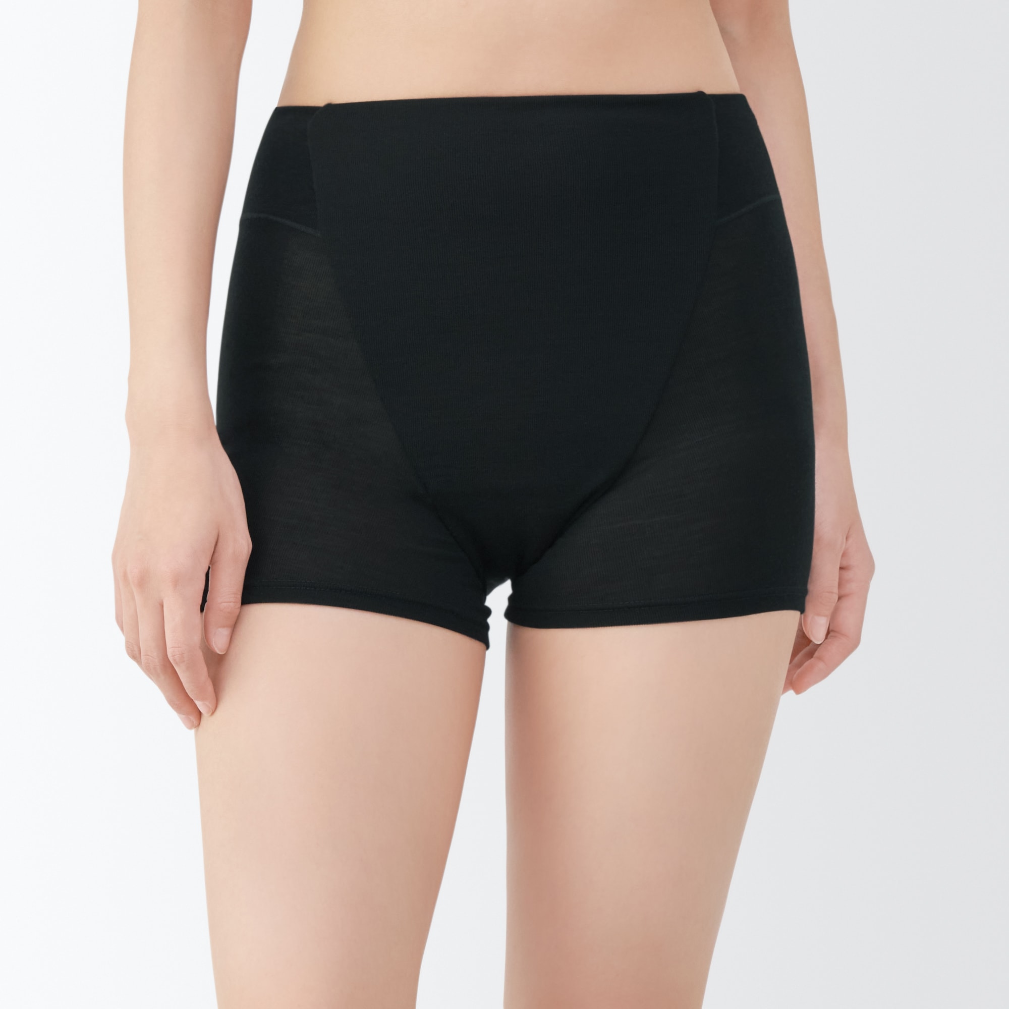 婦人　ウール混　おなかが冷えにくい　ハイライズショーツ