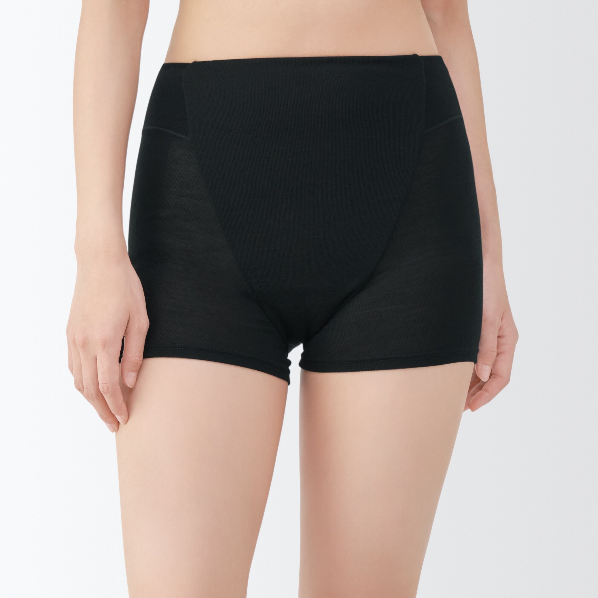 婦人　ウール混　おなかが冷えにくい　ハイライズショーツ