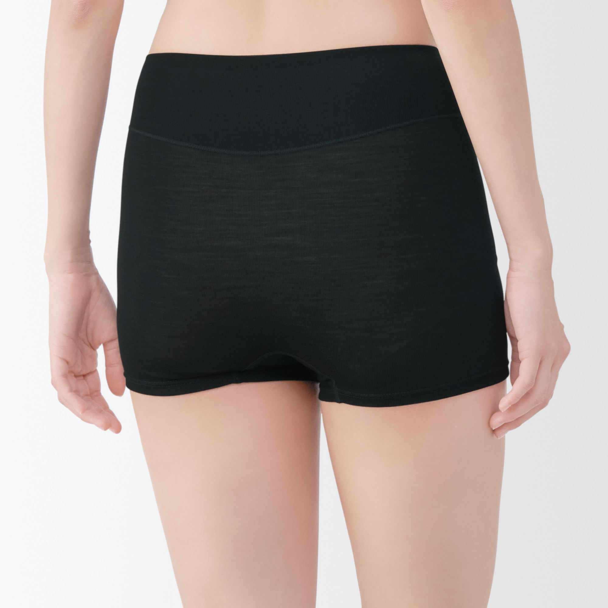 婦人　ウール混　おなかが冷えにくい　ハイライズショーツ