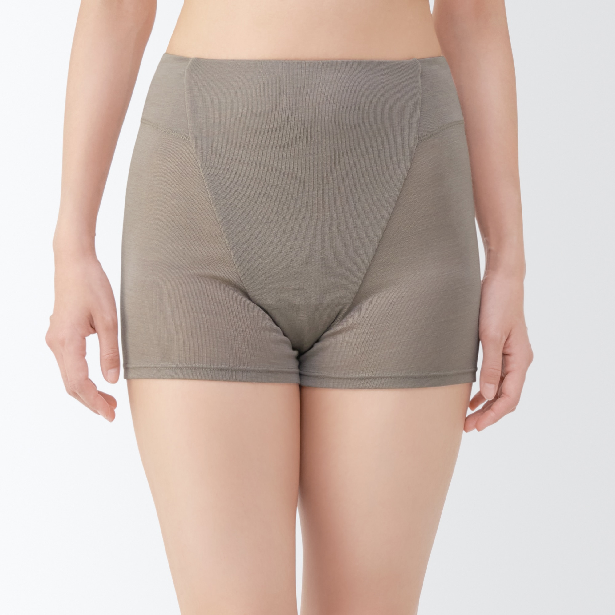 婦人　ウール混　おなかが冷えにくい　ハイライズショーツ