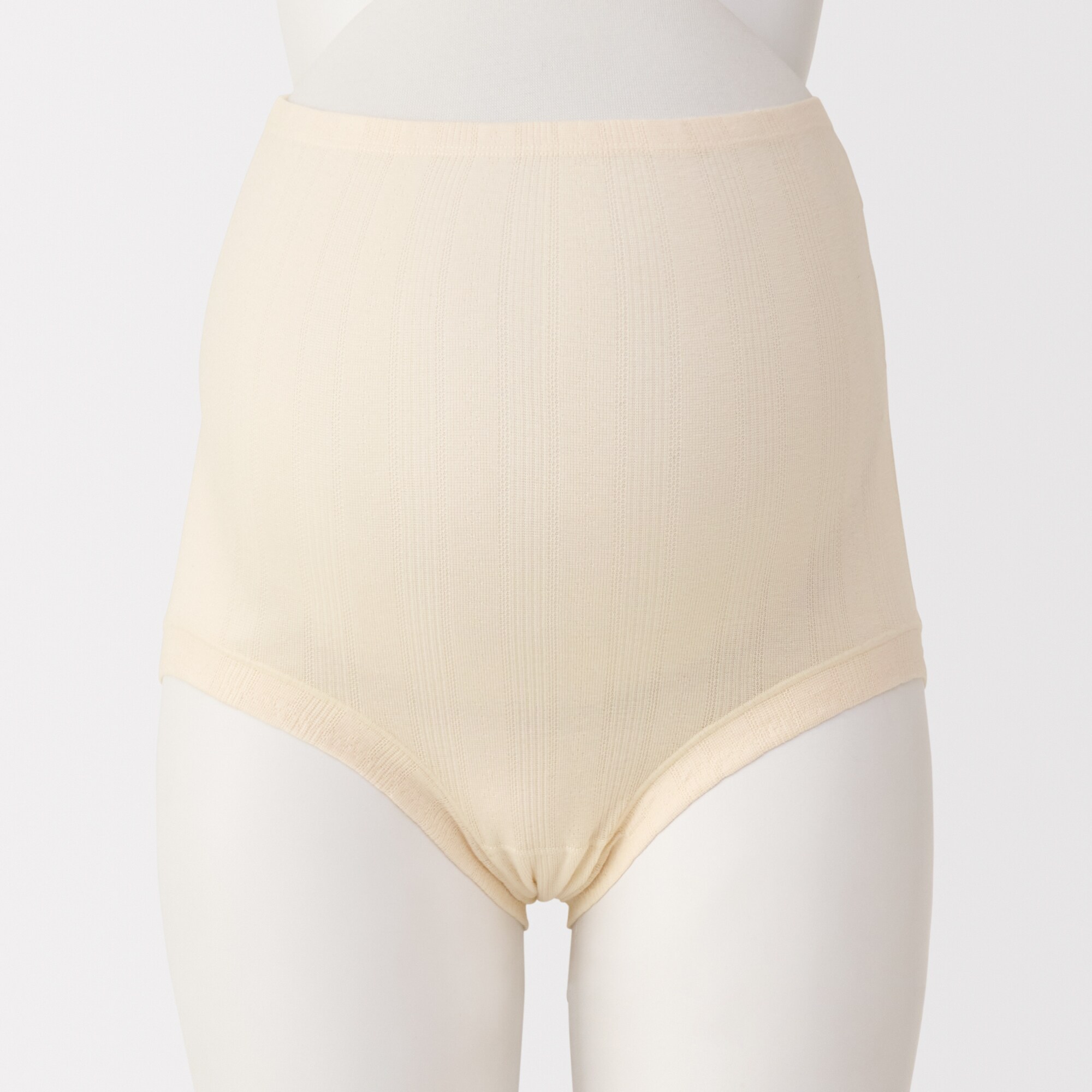 婦人　【マタニティ】シルク混パターンメッシュショーツロングタイプ