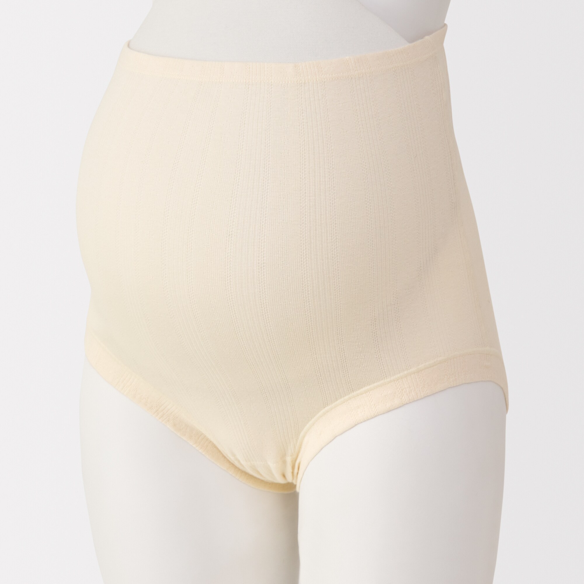 婦人　【マタニティ】シルク混パターンメッシュショーツロングタイプ