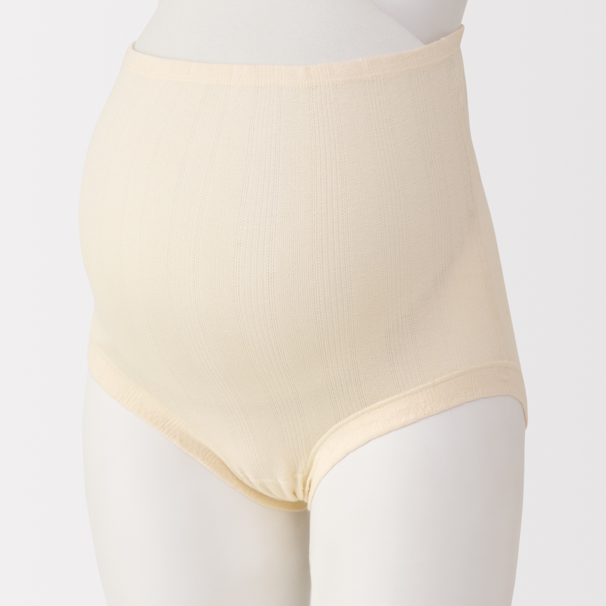 婦人　【マタニティ】シルク混パターンメッシュショーツロングタイプ