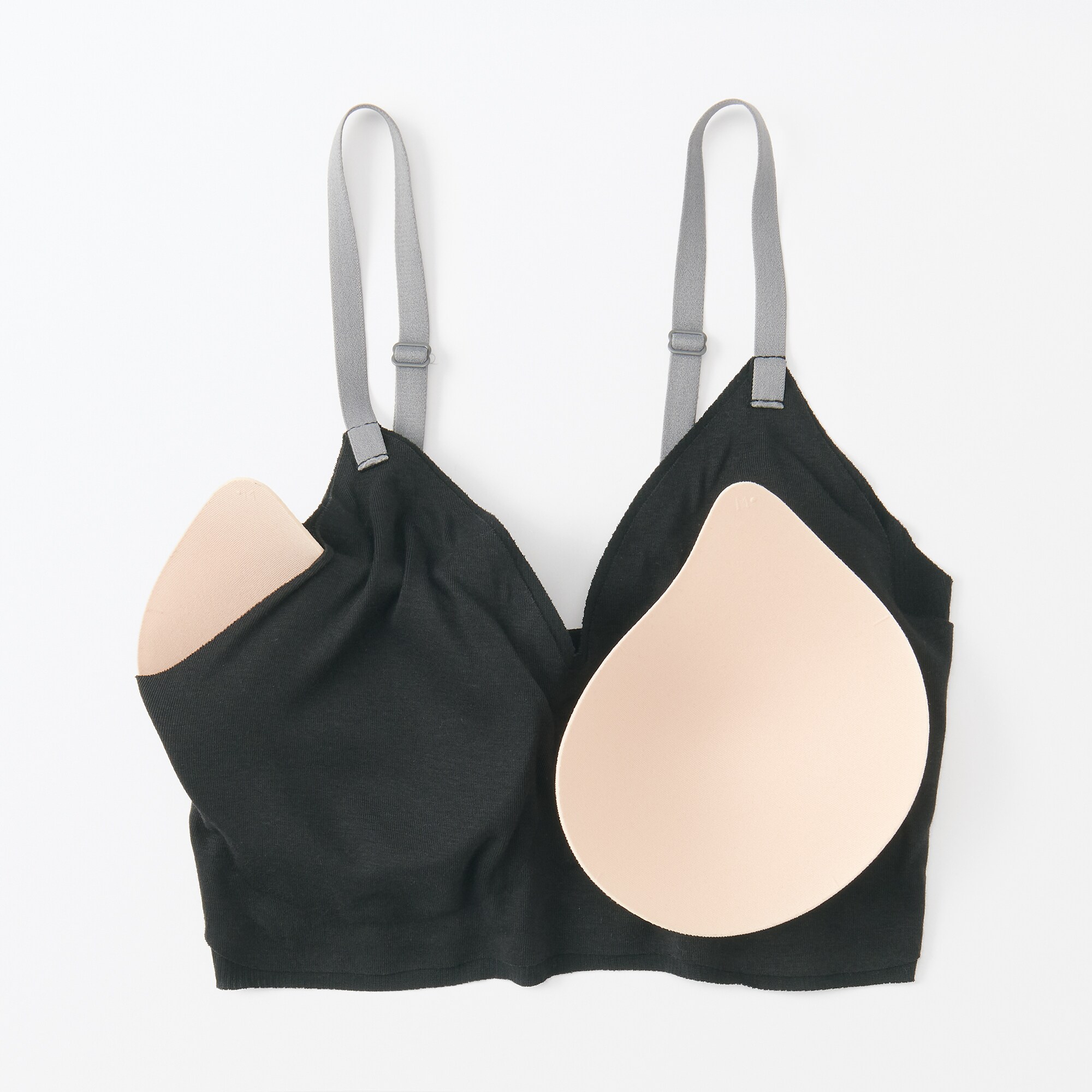 E084 無印婦人　肌あたりがやさしい　リブブラジャー4枚　S 無印良品 ブラジャー 婦人 肌あたりがやさしいリブブラジャー