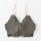 婦人　肌あたりがやさしいリブブラジャー