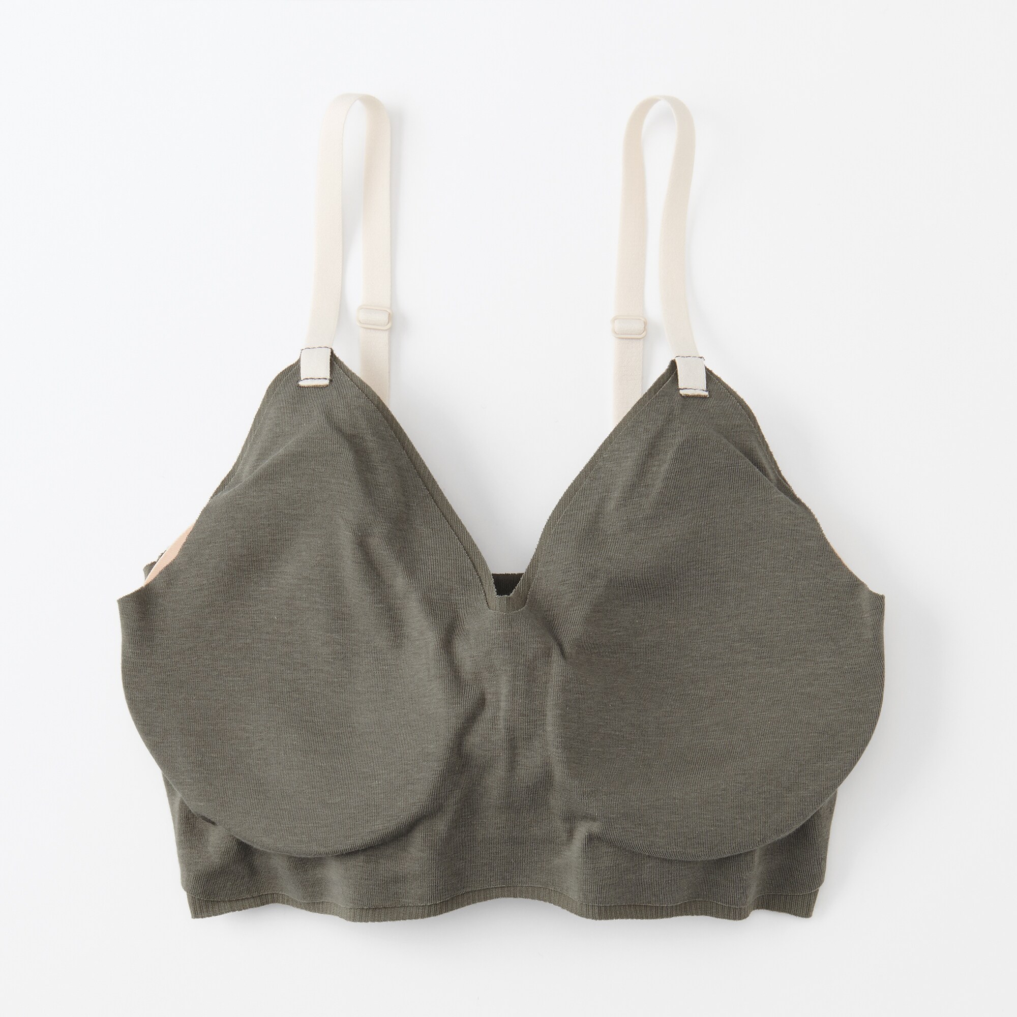 婦人　肌あたりがやさしいリブブラジャー