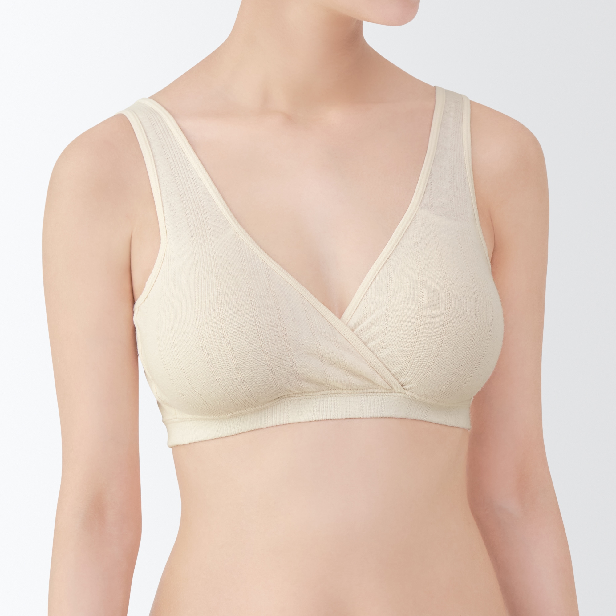 婦人　【マタニティ】シルク混パターンメッシュ授乳に便利なブラジャー