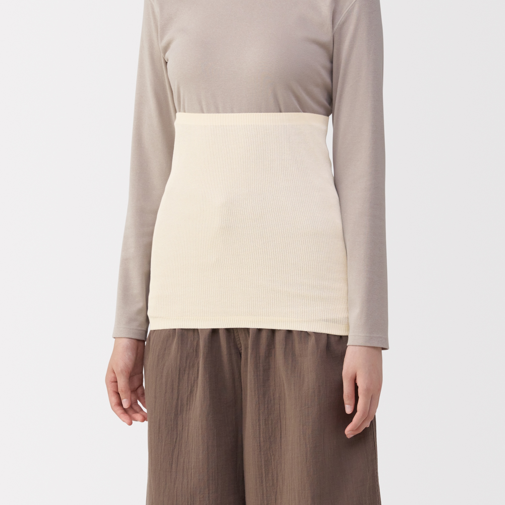 シルク　腹巻にもなるネックウォーマー