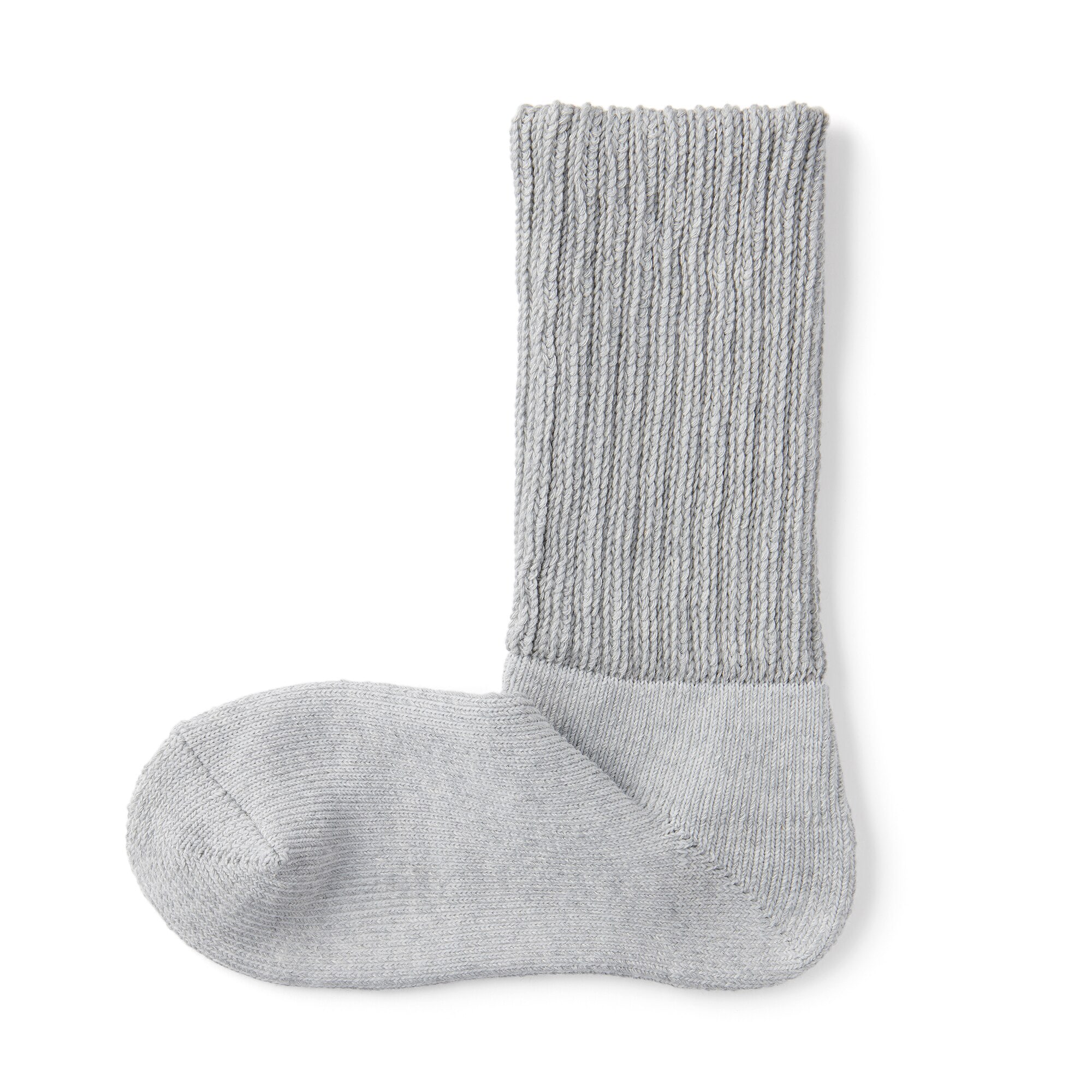 婦人 足なり直角 リブ編み厚手 ルームソックス | 無印良品