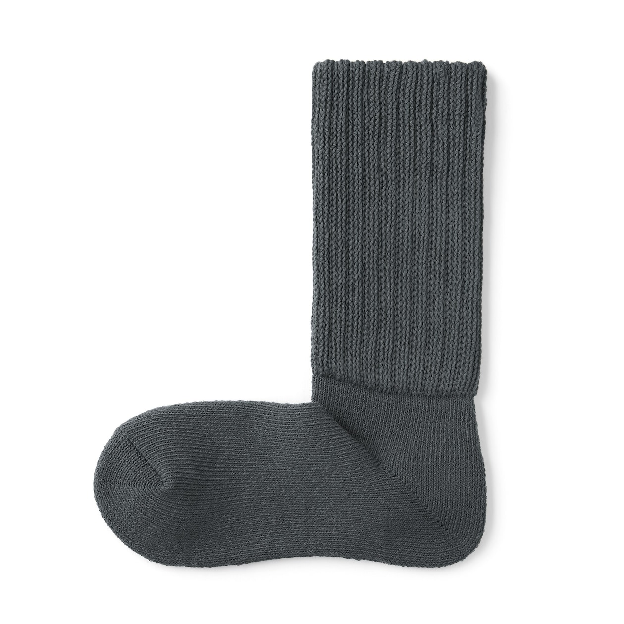 婦人　足なり直角　リブ編み厚手　ルームソックス