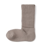 婦人　足なり直角　リブ編み厚手　ルームソックス