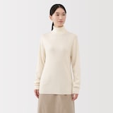 紳士　洗えるウールリブタートルネックセーター