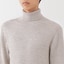 紳士　洗えるウールリブタートルネックセーター