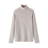 紳士　洗えるウールリブタートルネックセーター