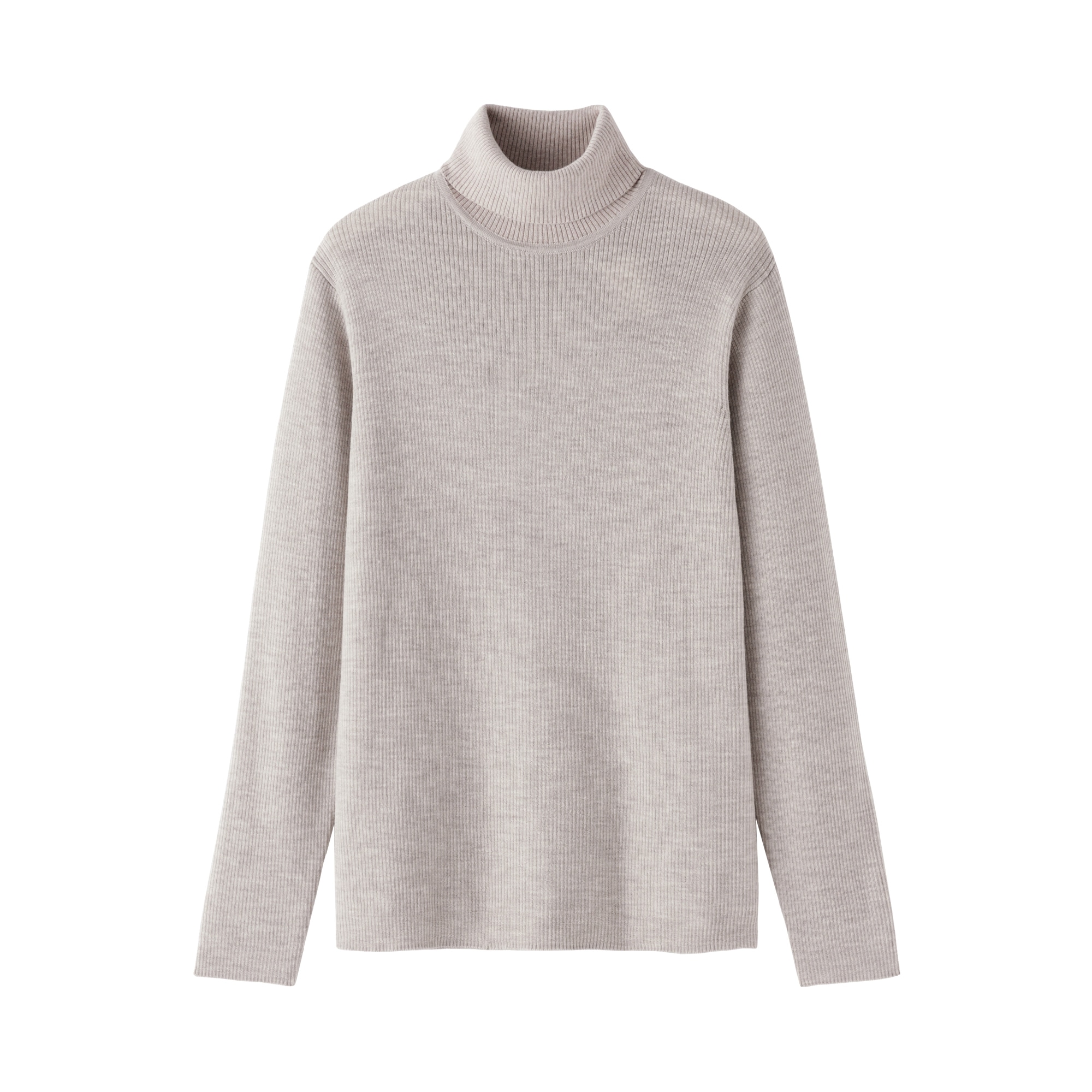 紳士　洗えるウールリブタートルネックセーター