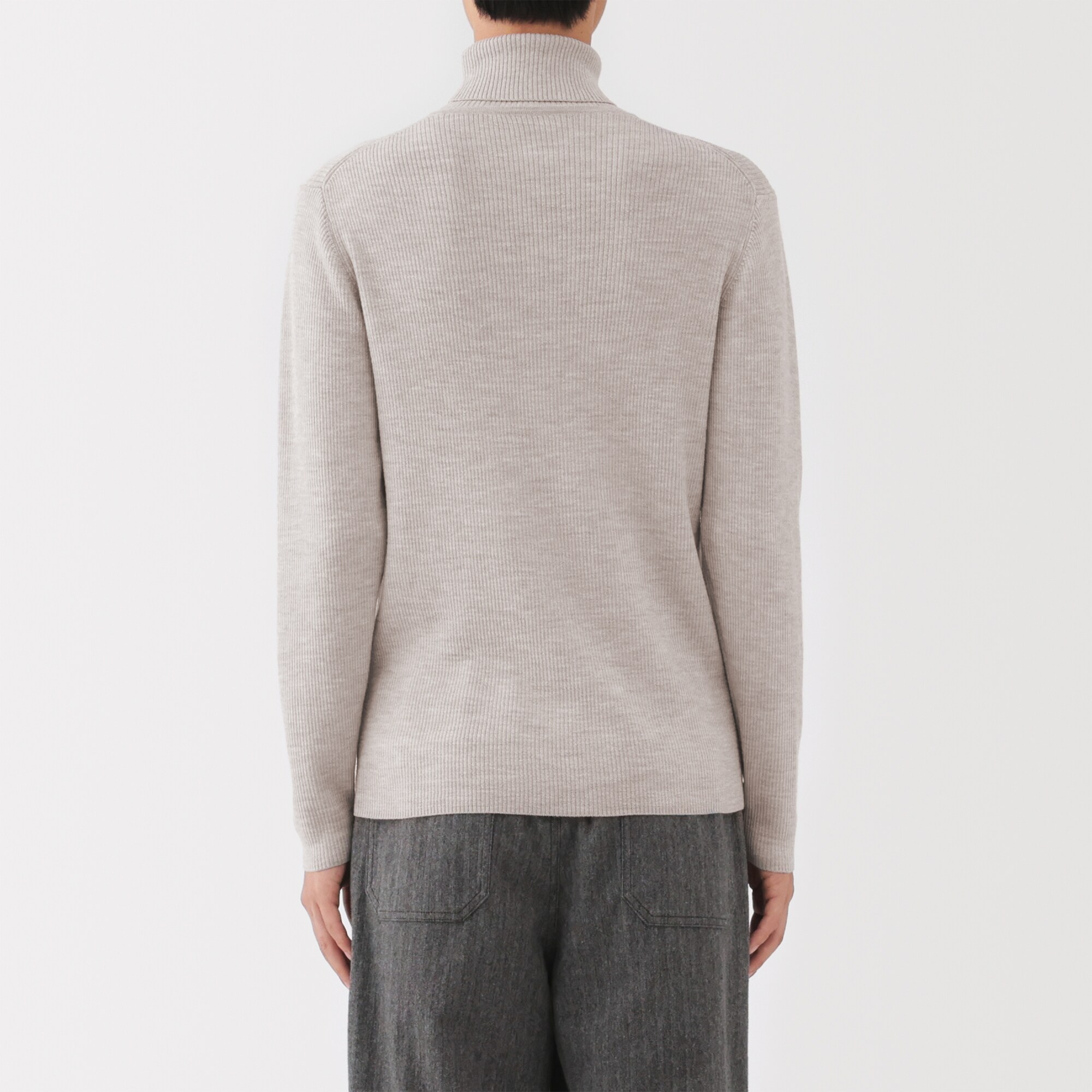 紳士 洗えるウールリブタートルネックセーター | 無印良品