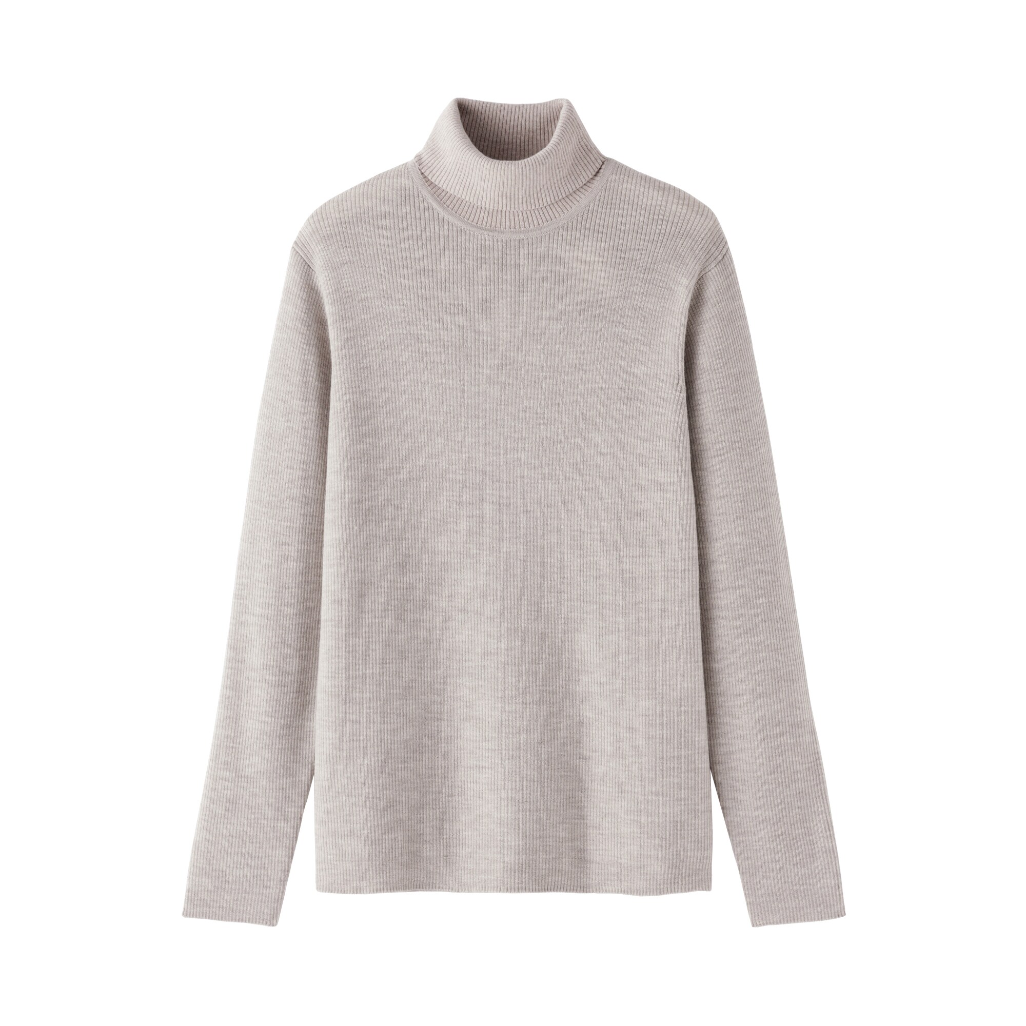 紳士　洗えるウールリブタートルネックセーター