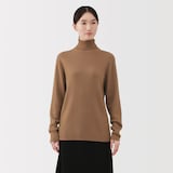 紳士　洗えるウールリブタートルネックセーター