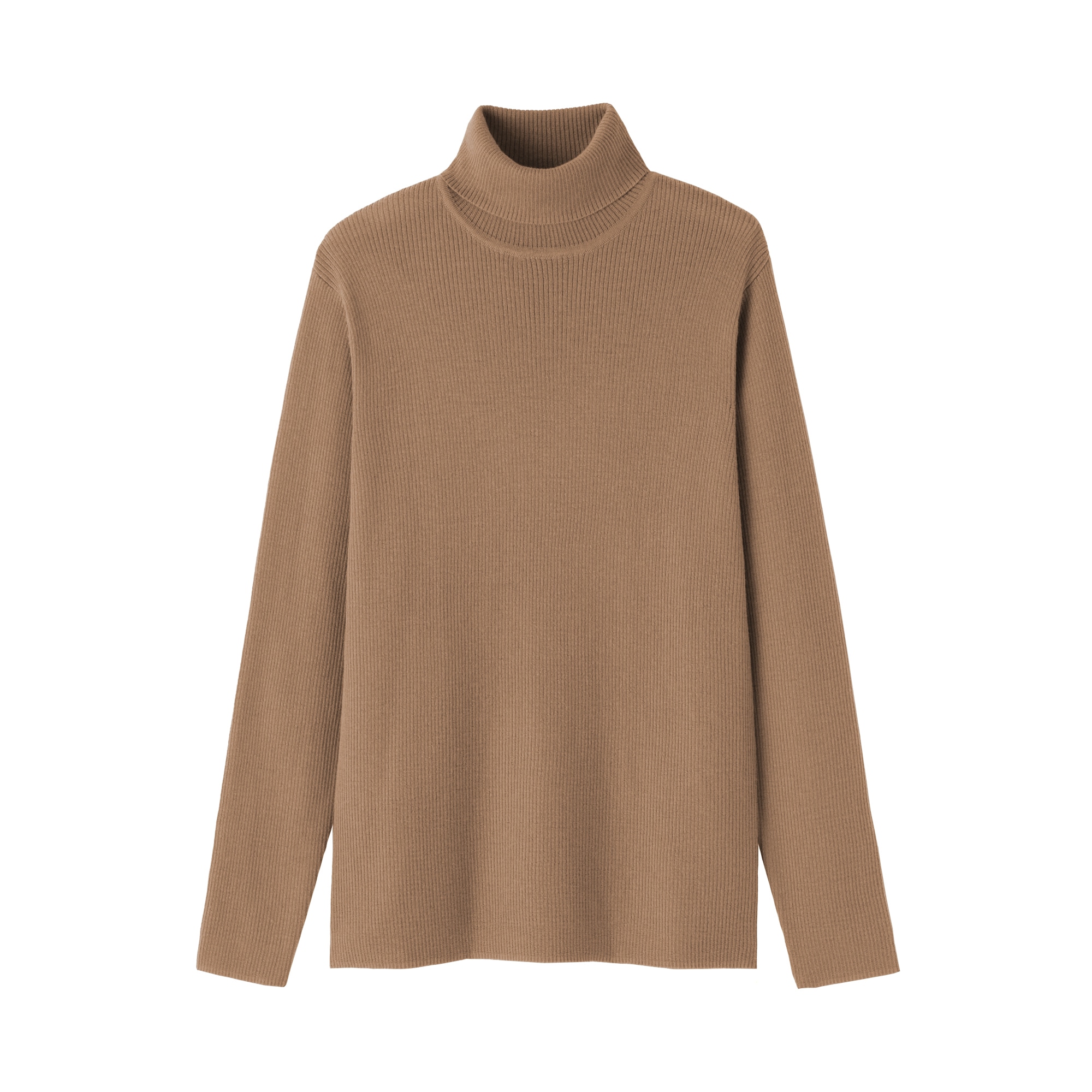 紳士　洗えるウールリブタートルネックセーター