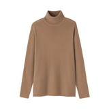 紳士　洗えるウールリブタートルネックセーター