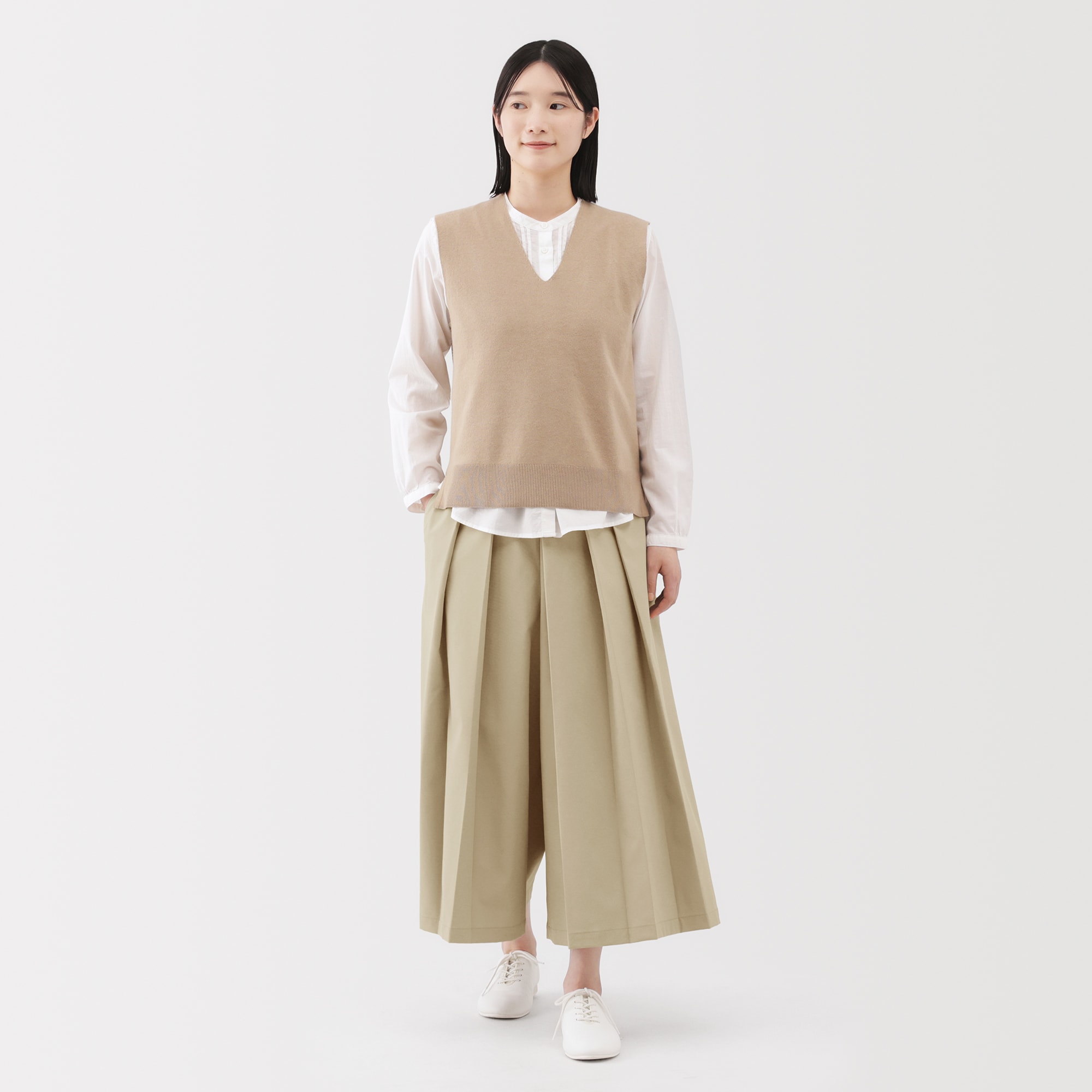無印良品 袴パンツ ブラック/ベージュ 無印良品 MUJI 袴パンツ はかまパンツS - メルカリ