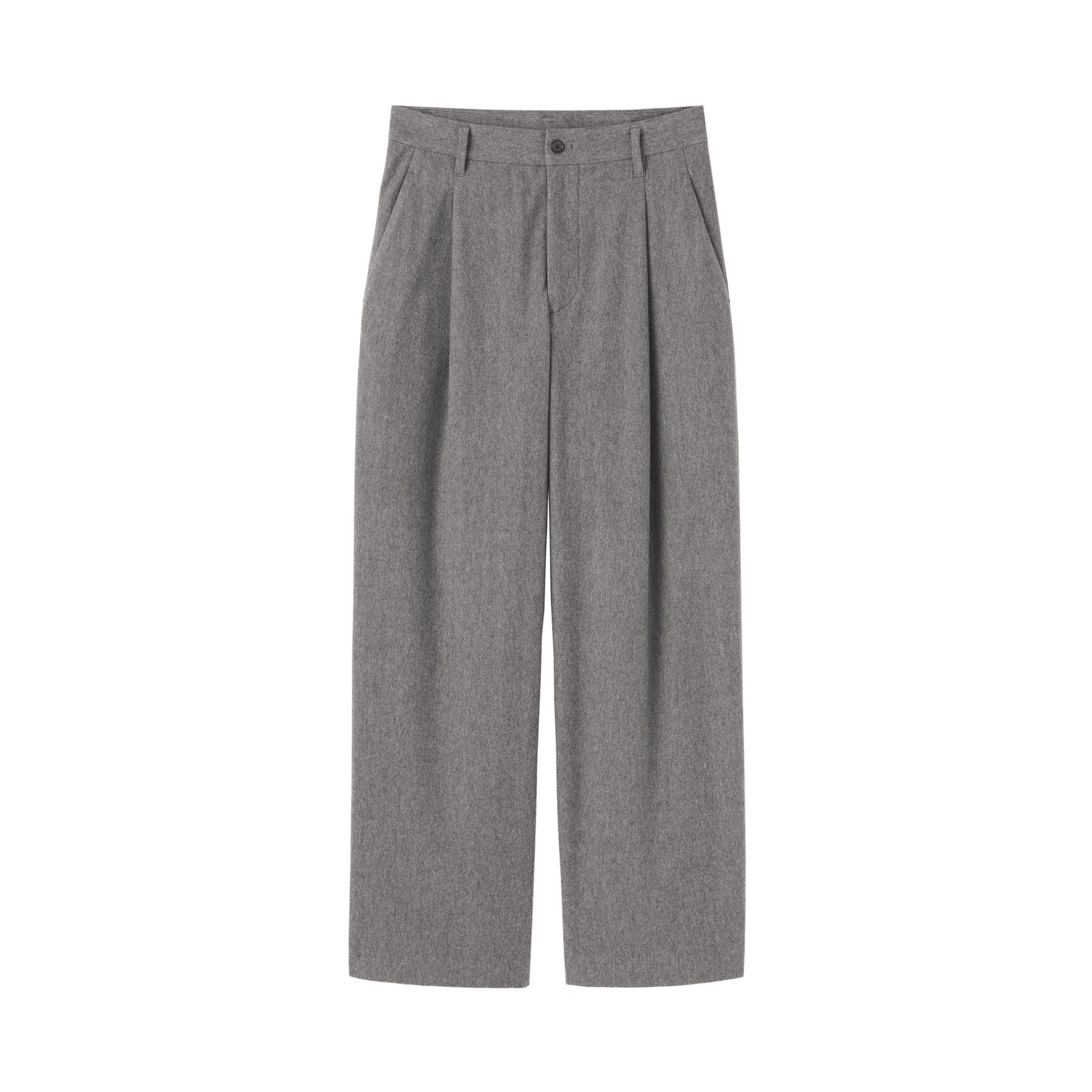 婦人　縦横ストレッチ起毛　タックワイドパンツ