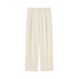 婦人　縦横ストレッチ起毛　タックワイドパンツ