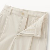 婦人　縦横ストレッチ起毛　タックワイドパンツ