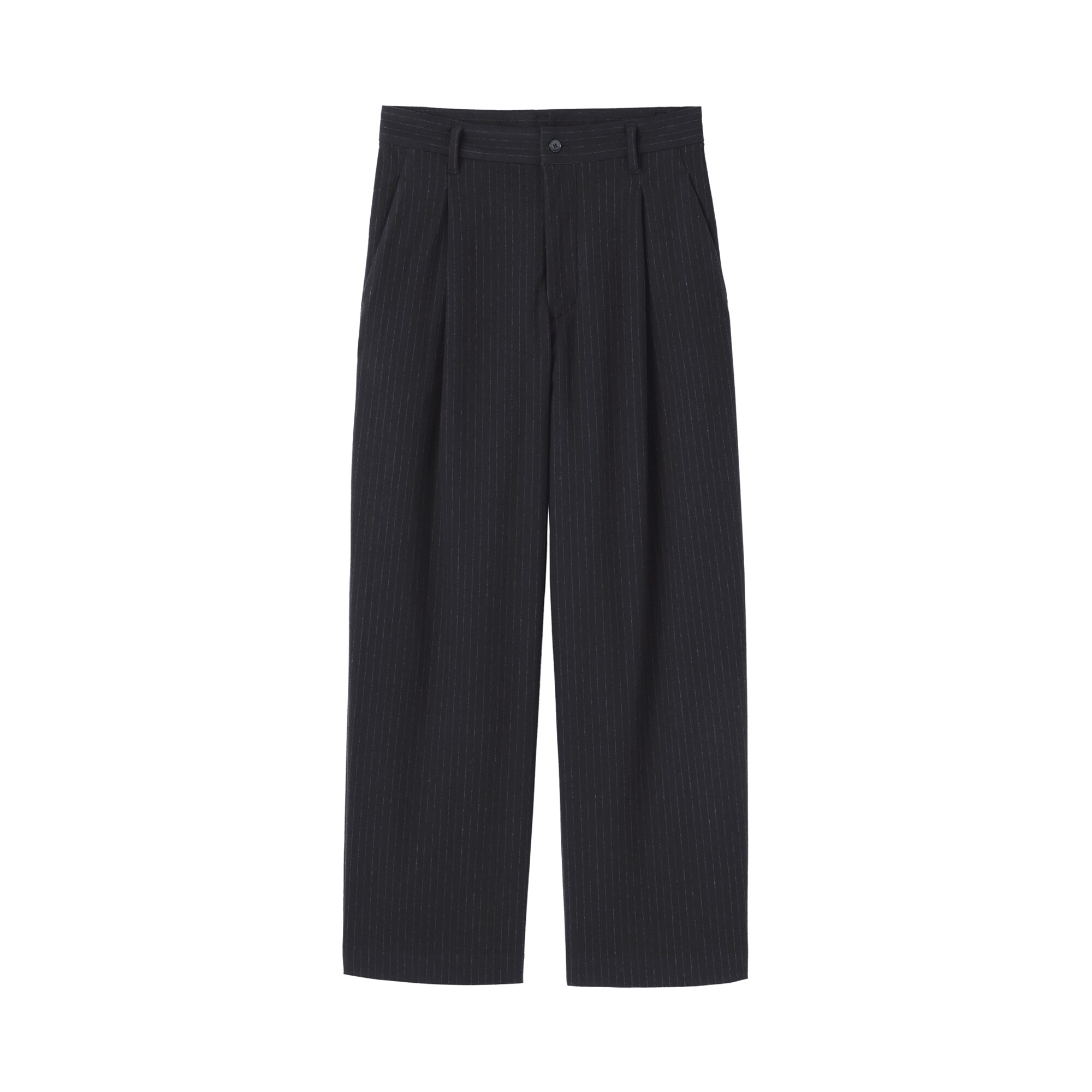 婦人　縦横ストレッチ起毛　タックワイドパンツ